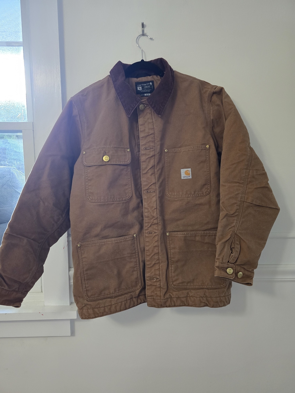 Carhartt Brown Loose Fit Men's Rugged Work Coat